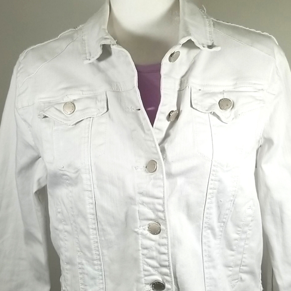 Velvet Heart White Denim Jacket - Picture 2 of 8